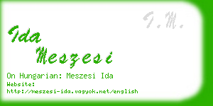 ida meszesi business card